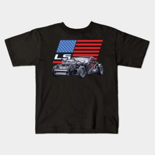 Cleetus McFarland C5 Twin Turbski Turbo Corvette Leroy the Savage USA Kids T-Shirt